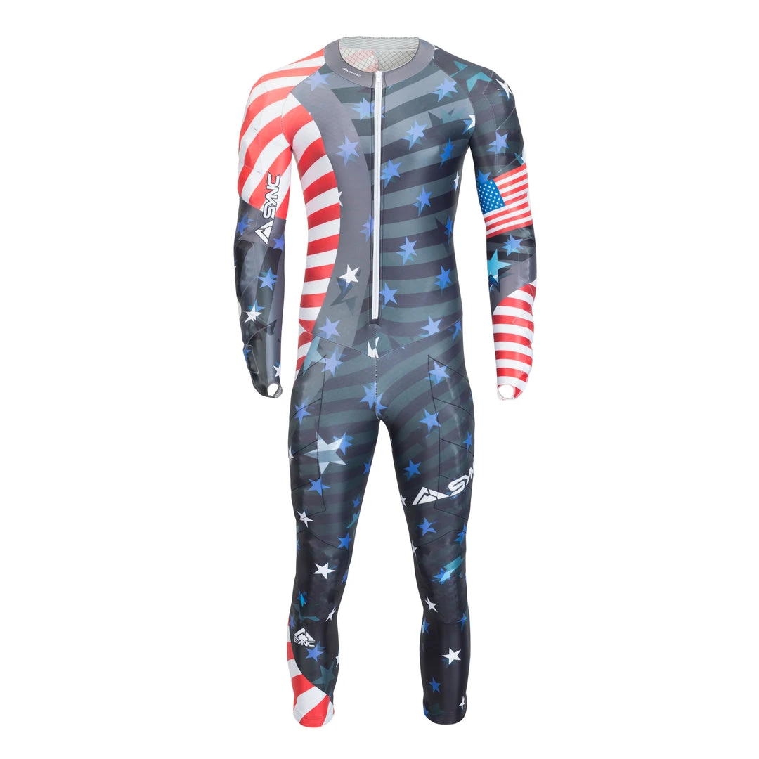 SYNC Performance Ski Race Suits Independence Adult Race Suit - Black
